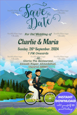 Ride To The Save The Date Invitation Card Wedding