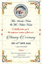 Royal Theme Traditional Naming Ceremony Invitation Card
