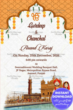 Singh Di Shaadi Wedding Ceremony E Card