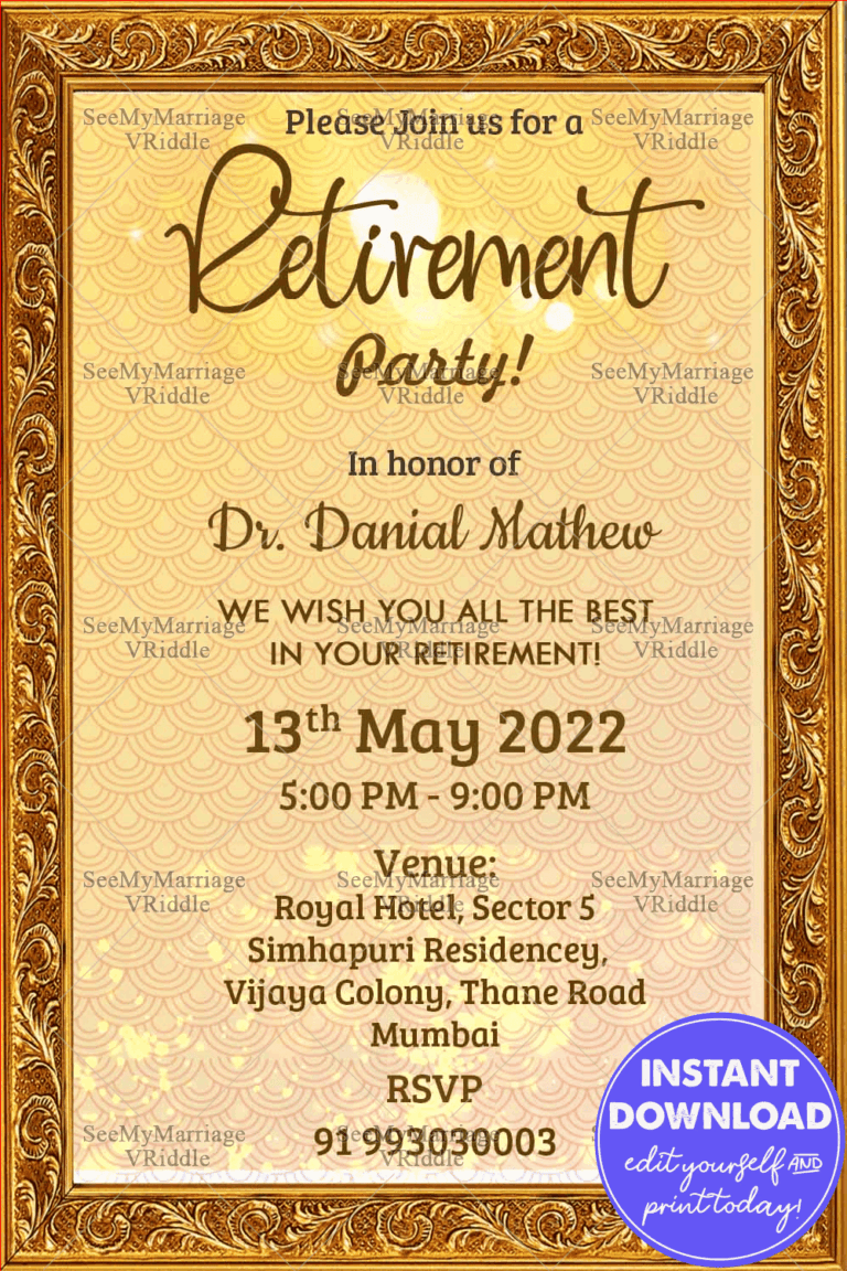 Sit And Relax Retirement Party Invitation Card