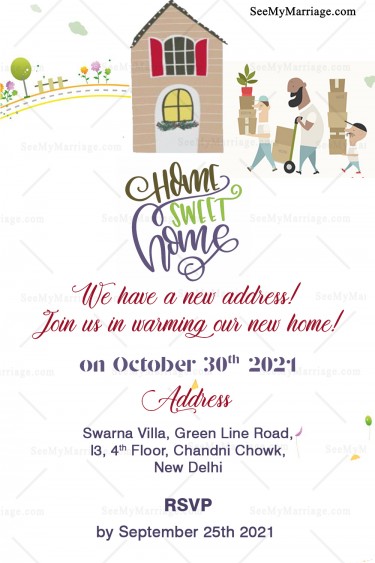 Western Theme Housewarming Invitation Card