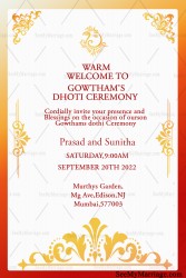 Traditional Simple Dhoti Invitation Card