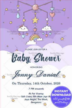 Shower A Happiness Baby Shower Invitation Card
