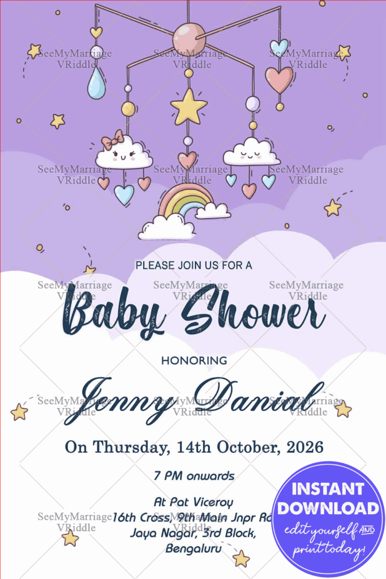 Shower A Happiness Baby Shower Invitation Card