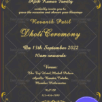Simple Traditional Dhoti Ceremony Invitation Card With Gray Theme