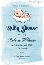 Tiny Toes Baby Shower Invitation Card