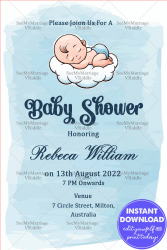 Tiny Toes Baby Shower Invitation Card