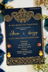 Golden Border Design Nepali Wedding Invitation