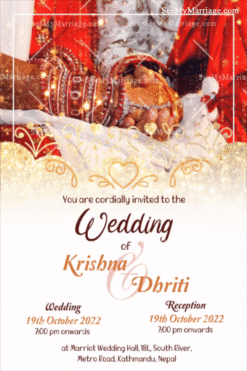 Dubo Ko Malla Nepali Wedding Invitation Gif | ID: 11883