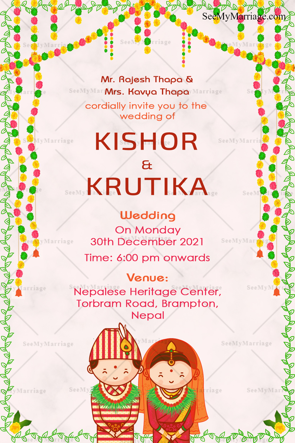Nepali Wedding Invitation, Nepali Wedding, Nepali