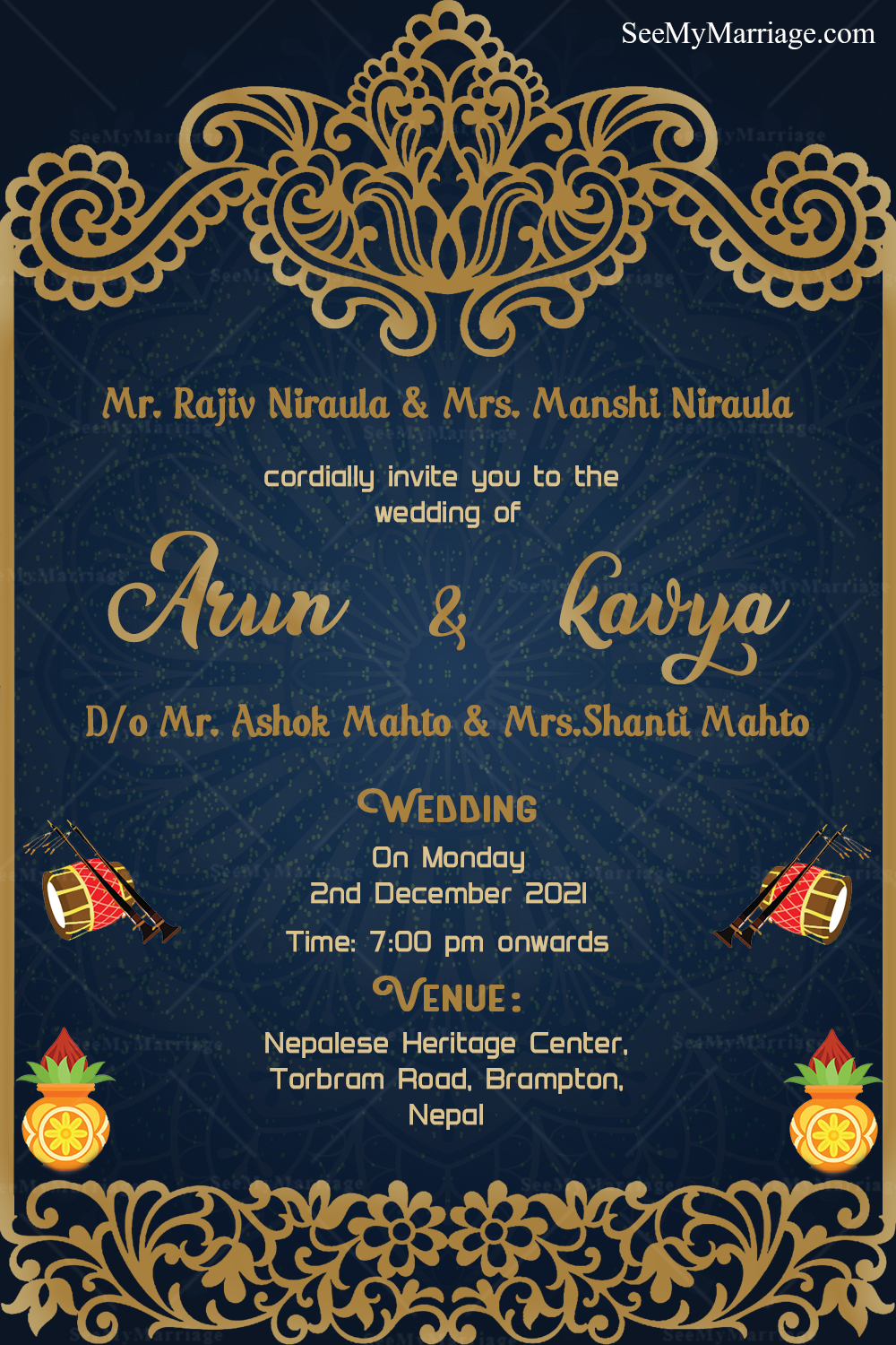 Nepali Wedding Invitation, Nepali Wedding, Nepali