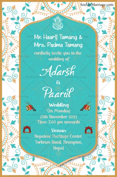 Nepali Wedding Invitation, Nepali Wedding, Nepali