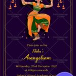 Simple Persian Blur Theme Arangetram Invitation Card