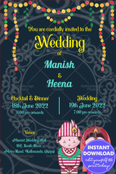 Tika Tala Nepali Wedding Invitation Card