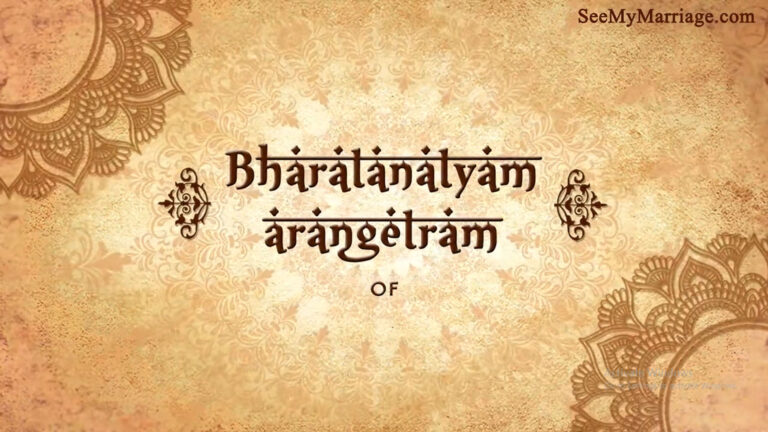 Dusty Brown And Cream Theme Mandala Designed Arangetram Invitation Video