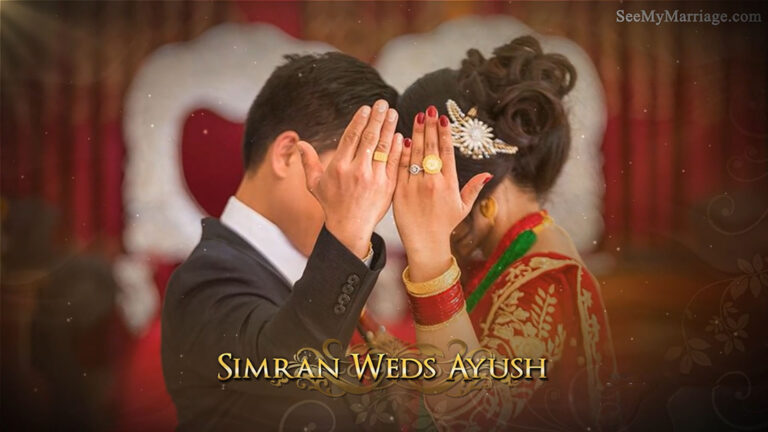 Golden Textured Theme Nepali Wedding Invitation Video With Photo Slideshow