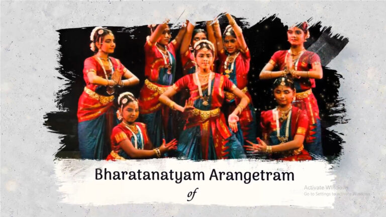 Motion Graphic Theme Arangetram Invitation Card With Brush Revealing Animation