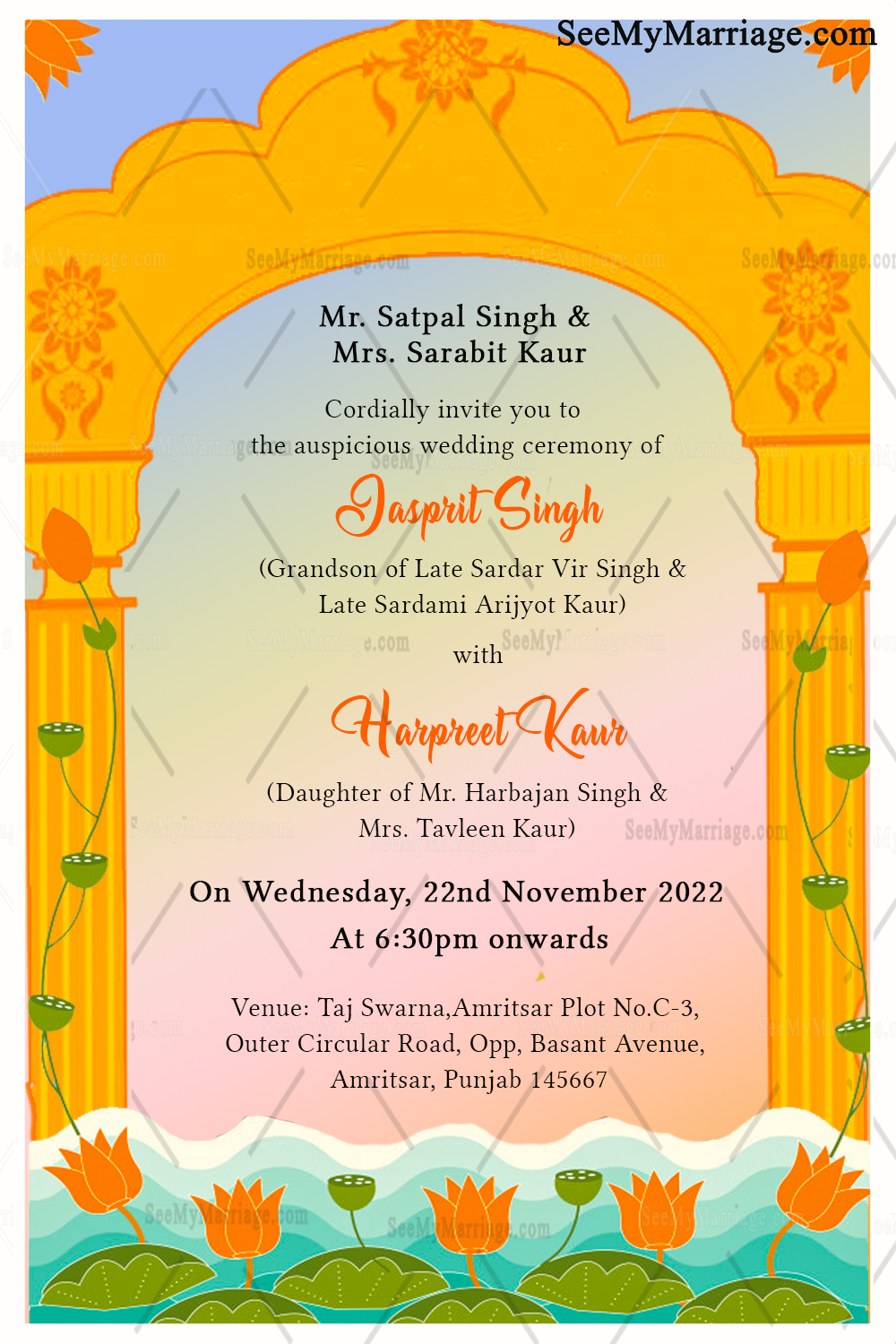 Punjabi Wedding Card3