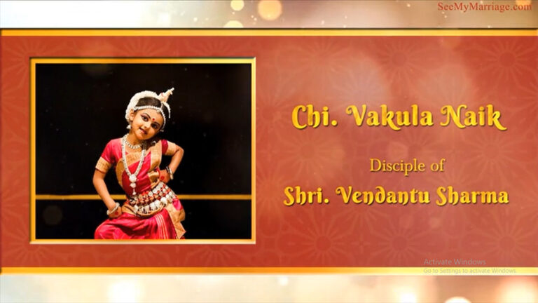 Red And Gold Mandala Theme Arangetram Invitation Card For Kids