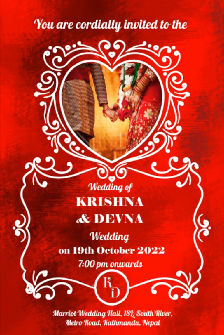 Saptapadi Nepali Wedding Invitation Gif