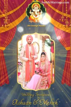 Blue theme traditional Sindhi wedding invitation video