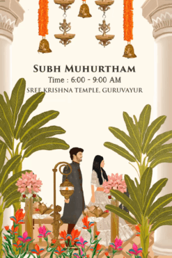Walk in Wedding Beautiful Caricature Wedding Invitation Video