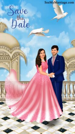 Laila Majnu Elegant Wedding Save the date
