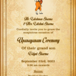 Traditional Golden theme upanayanam ceremony Invitation video