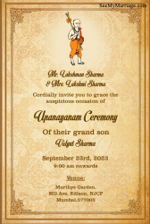 Traditional Golden theme upanayanam ceremony Invitation video