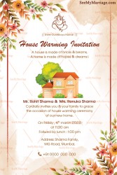 An Invitation With Picture Perfect Home With Ink Reveal Backdrop And Floral Corners For Housewarming