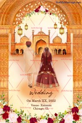 A Pious Traditional Muslim Nikah Invitation Video In Golden Grandeur