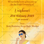 Elegant Haldi Ceremony Invite card