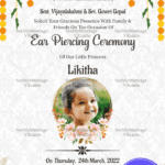 Floral & Hanging Tooran With Floral Pattern Background Ear Piercing Ceremony