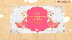 60th Wedding Anniversary Golden Text Floral Pink Theme Video