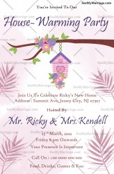 Our Pink Nest House Warming Party Invitation Card