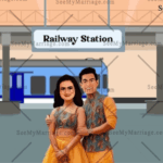 A Wedding Invitation In Fun Dilwale Dulhaniya Lejayenge Style With Couple Caricature
