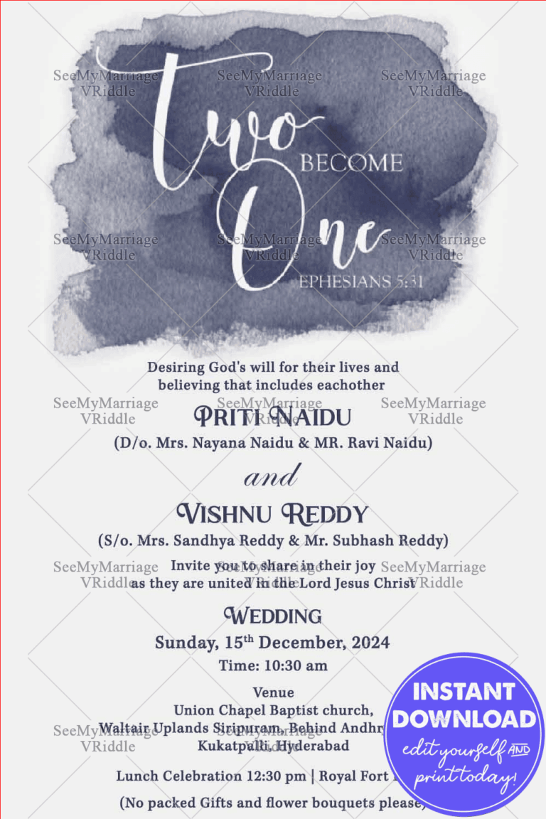 A Unique Black And White Monochromatic Christian Wedding Invitation