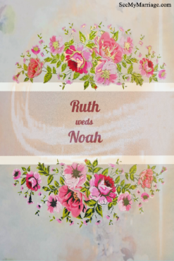 A Charming Wedding Invitation Of A Christian Couple Under A Floral Alter Video