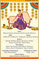 Ritushuddhi Indian Traditional Hindu Half Saree Ceremony Invitation Card With A Regal Looking Young Girl In Lavender Lehanga