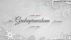 White Decorative Flower Shapes House Warming Invitation Video