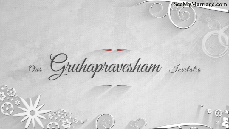 White Decorative Flower Shapes House Warming Invitation Video