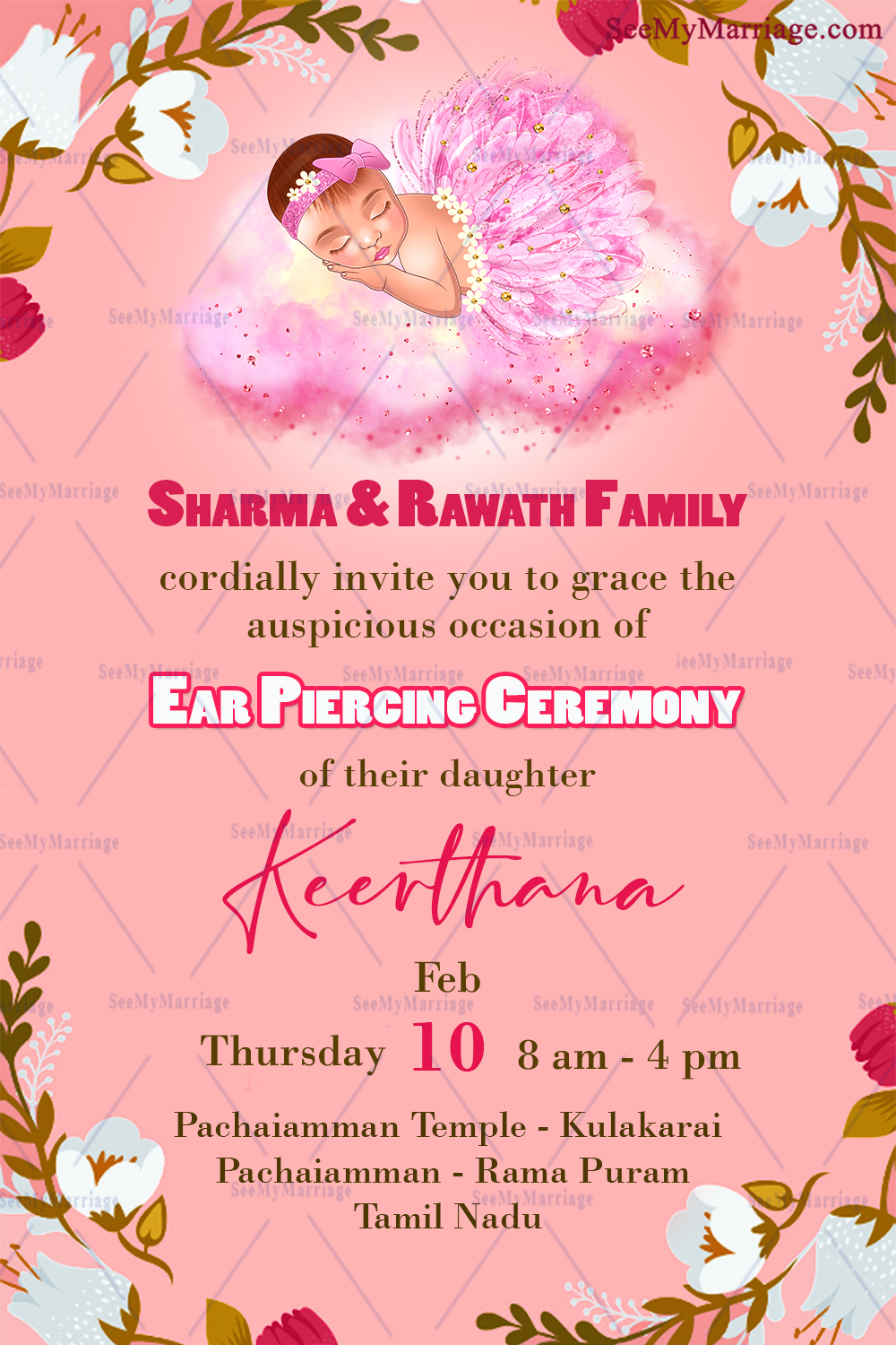 Sleeping-Baby-Ear-Piercing-Ceremony-invitation-card