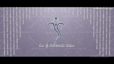 A Vibrant Blue Coloured Video Invite For A Traditional Telugu Wedding With An Intricately Designed Multicolored Mandala Design and Traditional Design Elements
