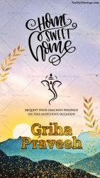 Sunrising Theme Home Sweet Home Griha Pravesh Invitation Video