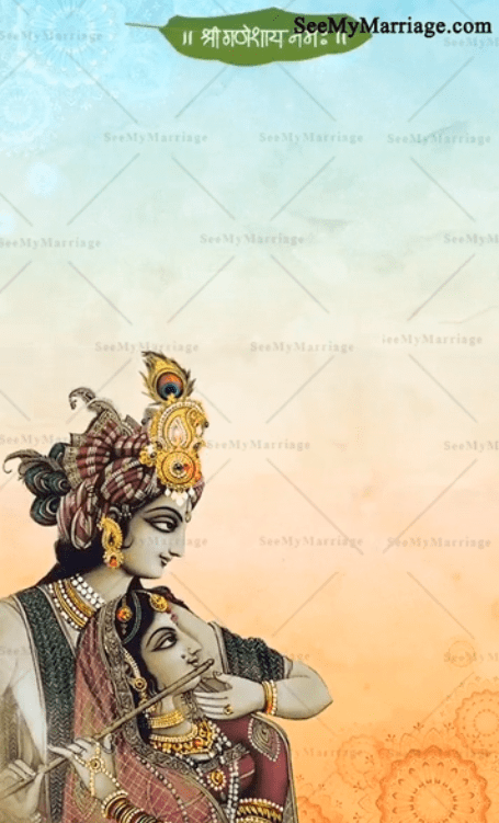 Simple Pooja Invitation For Gathering Of The Devout For Pooja To Extol The Leela Of Krishna