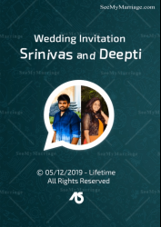 Social Media Theme Insta And Whatsapp Ready Video Invitation For Wedding With Images Of The Happy Couple