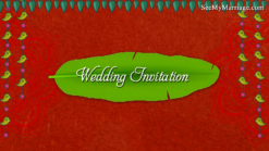 Red Theme Indian Cartoon Couple Animated Traditional Wedding Invite Video