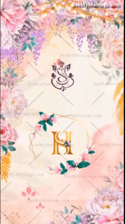A Dreamy Invitation Video For Wedding Ceremony In A Floral Watercolour Theme In Shades Of Lavender
