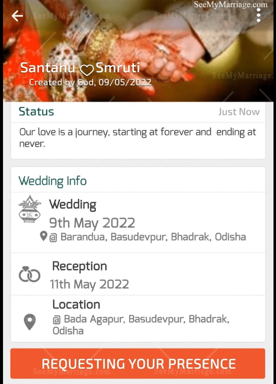 Whatsapp Theme Slideshow Card - All Rights Reserved For A Lifetime Wedding Video Invitation In  By A Tech Savvy Couple From Orissa / Odia