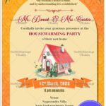 Christian Housewarming Invitation Card With Cottage Clip Art